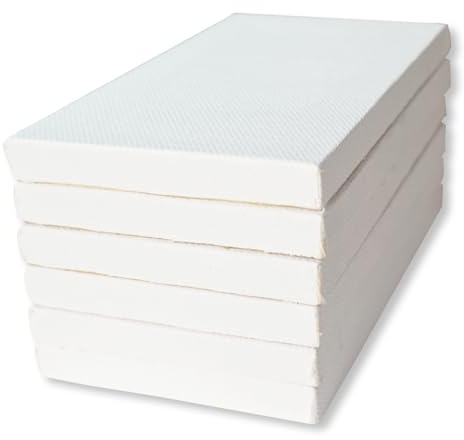 LWR CRAFTS Mini Stretched Canvas 3 X 5 7.5cm x 12.5cm Pack of 6