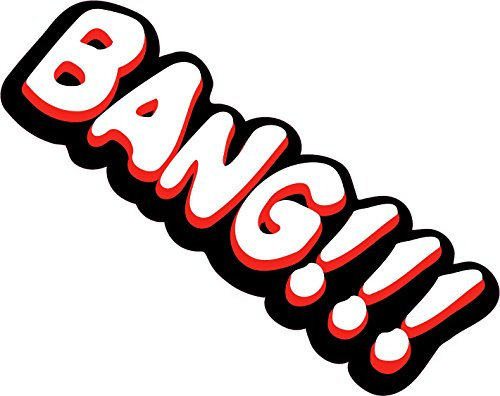 NetSpares 1 x Aufkleber Bang!!! Bang Boom Pang Spruch Comic Sticker Tuning Decal Fun Gag