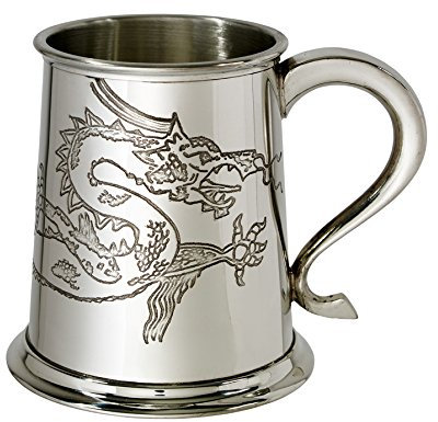 Wentworth Pewter Chope en étain Dragon chinois 1 pinte