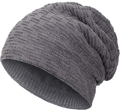 Compagno Gefütterte Mütze Herren Damen Wintermütze Beanie Strickmütze Winter Weihnachten Haube Hat Cap Männer Frauen