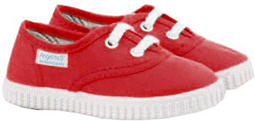 Zapatillas de Lona para Niños y Niñas, Angelitos mod.121, Calzado infantil Made in Spain, Garantia de Calidad. (21, Rojo)