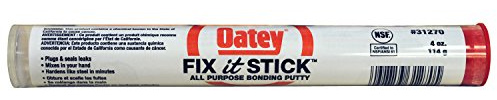 Oatey 31270 Fix-It Multi-Purpose Epoxy Putty, 4 Oz, Box, Beige, Sulfurous, Solid, Gray