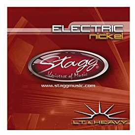 Stagg 13487 6-Pack 10-52 Custom Light & Heavy Electric Guitar String Set - Grey
