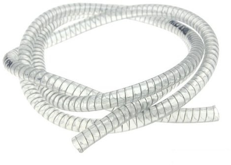 Kühlwasserschlauch transparent mit Stahlspirale 10x16mm Meterware