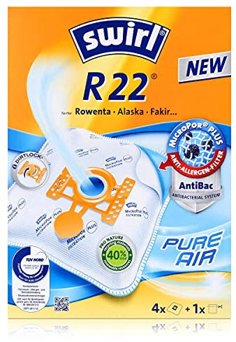 Swirl Staubsaugerbeutel R22 (F89) / R 22 MicroPor Plus AirSpace für Rowenta Staubsauger ZR76