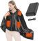 ZUSKYZU Couverture chauffante sans fil avec batterie 180 x 90 cm, couverture chauffante électrique avec batterie et 3 niveaux de chauffage, couverture chauffante en flanelle lavable, double face