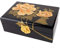 lachineuse - Schmuckkästchen mit goldener Pfingstrose - Aufbewahrungsbox aus lackiertem Holz - Schmuck- und Geheimbox - Chinesisches Dekor - Geschenkbox für Damen - Geschenkidee - 21 x 14 x 7 cm