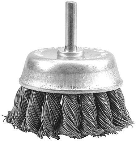 Vorel 06994 – Bürste mit tasse, 75 mm Achse, geflochtenem Kabel
