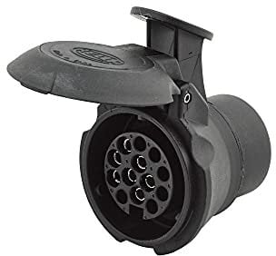 HELLA 8JA 008 969-011 Adapter, Steckdose - 12V - von 7-polig auf 13-polig - Länge: 57mm