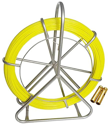 Fish Tape Fiberglass Reel Wire Cable Running Rod Duct Rodder Fishtape Puller 6mm