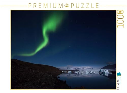 CALVENDO Puzzle Nordlichter über dem Jökulsàrlòn | 1000 Teile Lege-Größe 64 x 48 cm Foto-Puzzle für glückliche Stunden