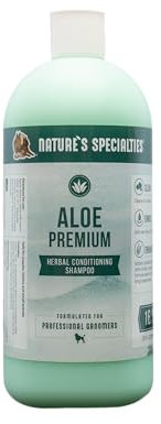 Nature's Specialties Aloe Premium Hundeshampoo - Kräuterpflegeshampoo für Hunde - Perfekt für Juckende Haut - Reinigt und Pflegt Gründlich - Für Glänzendes & Seidiges Fell - Kräuterduft, 946ml