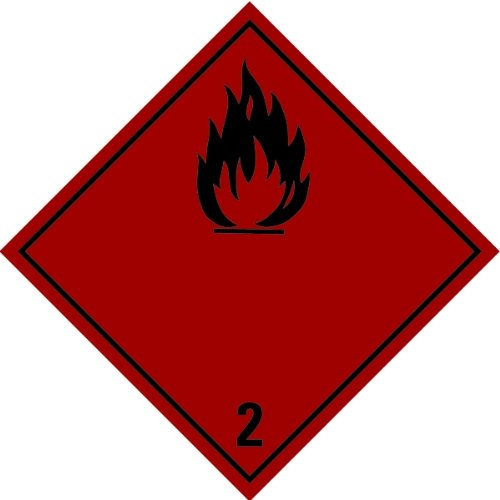 Aufkleber Entzündbare Gase 30mm
