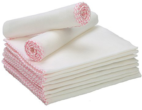 Panlom Pack 20 Eco Friendly Muslin Face Cloths Soft Cotton Reusable Facial Cleansing Cloths Remover Face Muslin Pack