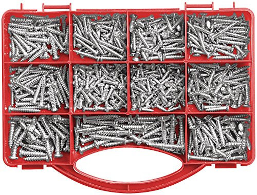 AGT Viti per legno - Set di viti: Set viti I con 545 parti (Viti da legno impostato, Viti gamma, Scatole di assortimento)