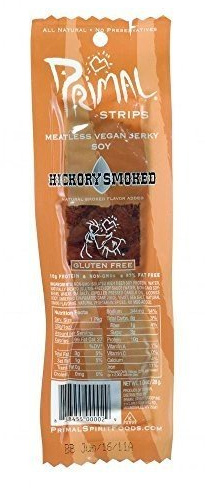 Primal Strips Vegan Jerky - Meatless - Soy - Hickory Smoked - 1 Oz - Case Of 24