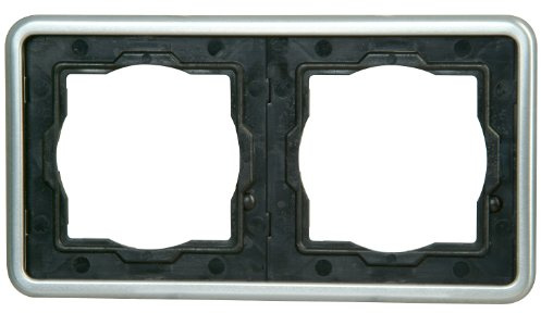 Kopp Abdeckrahmen 2-fach Vision stahl