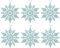 Toyland® Pack Of 6 Baby Blue Glittery Hanging Snowflakes Christmas Tree Decorations