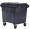 Müllcontainer aus Kunststoff, DIN EN 840, Volumen 1100 l, BxHxT 1370 x 1470 x 1115 mm, anthrazit.
