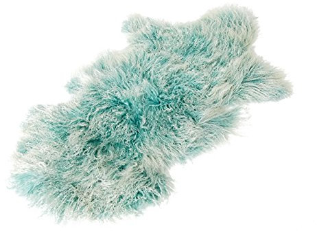 Reissner Lammfelle Naturform Tibetlammfell TP2 100x55cm Farbe Mint/weiß (Tops) JYB05
