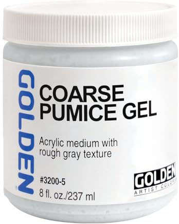 Golden 236ml Coarse Pumice | Artist grade pumice medium; rough concrete-like texture for textured applications. Opaque