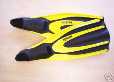 Mares Schwimmflosse Vollfußflossen 40/41 Gelb Tauchen