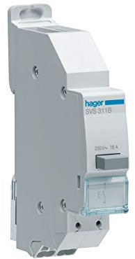 Hager SVN371 Interrupteur double Vert 1S 16 A 250 V