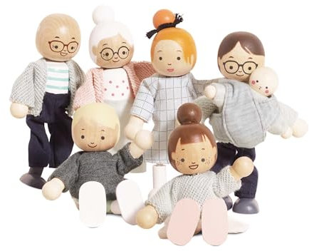 Le Toy Van - Wooden Age 3+ My Doll Family Play Set For Dolls Houses | Daisylane Dolls House Accessories Sets - Suitable For Ages 3+