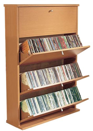 WATSONS CD 200-200 CD Storage Cupboard Tilting 4 Drawer - Beech