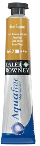 Daler-Rowney Aquafine Watercolour Paint, Aluminium Tube, 0.27oz - 8 ml, Raw Sienna