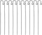 Selections 10 x Shepherd's Crook Hook Stand for Bird Feeders & Candle Lanterns (1m)