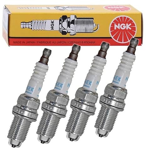 NGK 4x Zündkerze BKR6EK für Auto, Nickel, 0,9 mm, 19.00 mm, Zündkerze, 1 Stück