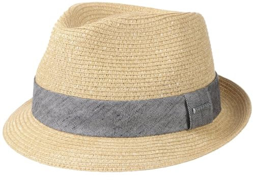 Stetson Reidton Toyo Trilby Strohhut Sommerhut Sonnenhut Hut für Herren Herrenhut Sommer (L (58-59 cm) - Natur)