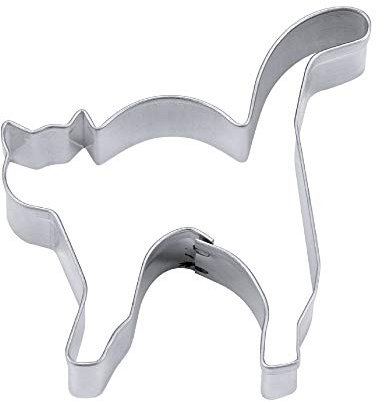 Staedter Forma de Gato de Acero Inoxidable Cortador de Galletas con jorobada, Plata, 8 cm
