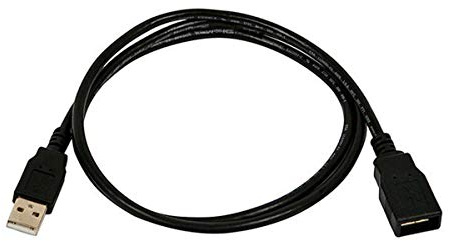 Monoprice USB 2.0 Type-A Male to Type-A Female Extension Cable - Gold Plated, 28/24AWG, 3 Feet, Black