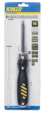 Kinzo 72031 Set de Tournevis magnétique avec embouts