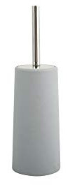MSV WC Bürste Toilettenbürste Klobürste WC Garnitur aus PP Ø 10 x 35 cm Grau