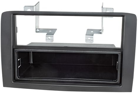 tomzz Audio 2414-006 Radioblende kompatibel mit FIAT Idea Lancia Musa schwarz
