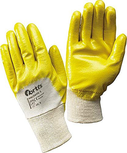 Fortis Handschuh MechanicL,Nitril,leicht,Gr.10,gelb,