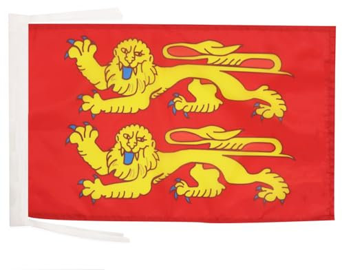 AZ FLAG - Drapeau Basse-Normandie - 45x30 cm - Pavillon Bas-Normand - France 100% Polyester Avec Deux Cordelettes - 20g