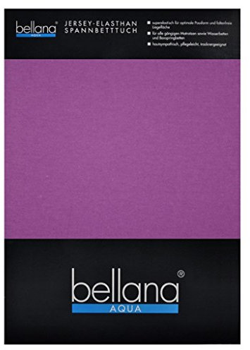 bellana® Aqua Jersey Multifunktions-Spannbettlaken für Wasserbetten in Normal- und Übergrößen, 90-100-120x200-220 cm in violett