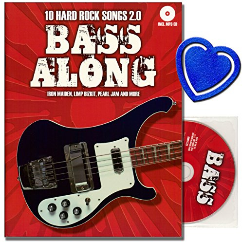 Bass Along VI - 10 Hard Rock Songs 2.0 - Songbook, Play-Along, CD mit herzförmiger Notenklammer