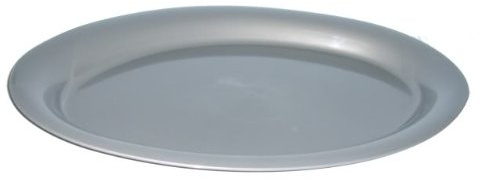 OVAL SILVER COLOUR SERVING TRAY 53cms / PLASTIC
