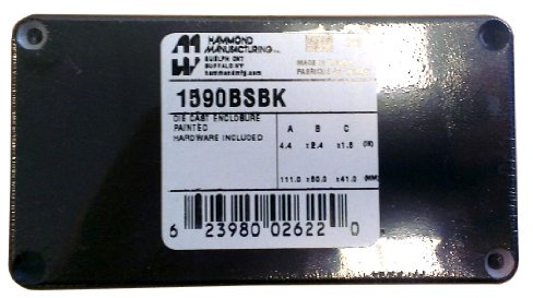 Hammond 1590BSBK Diecast Aluminum Enclosure - Inches (4.39 x 2.37 x 1.50) mm (112mm x 60mm x 38mm)