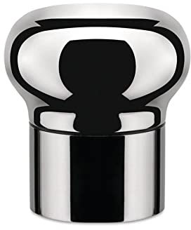 Alessi Noè GIA12 - Bouchon Hermétique à Espansion pour Bouteilles de Vin et Champagne, Argenté