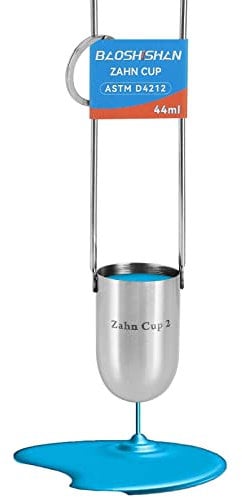 BAOSHISHAN Zahn viscosità Cup Coppa Zahn Viscosimetro Dip Tipo 44ml Viscosimetro Flow Cup per vernici ad olio (2#)