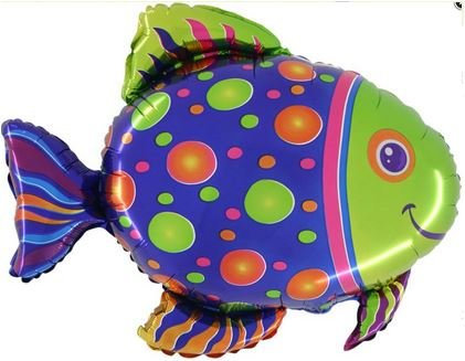 Ballonheld Folienballon Fisch ca. 70x80cm