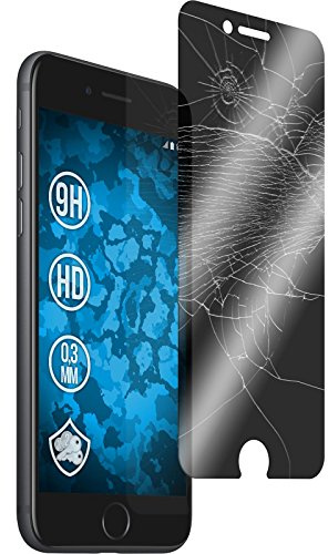 PhoneNatic 1er-Pack Glas-Folie Privacy kompatibel mit Apple iPhone 7/8 / SE 2020 - Schutzglas für iPhone 7/8 / SE 2020
