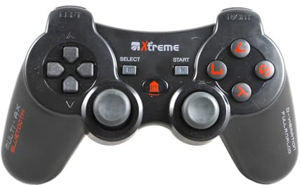 Xtreme 90304 Controller Wireless BT per Playstation 3, Nero, Cavo USB 2,5 mt, Vibrazione e Sensori di Movimento, Design Ergonomico e Impugnatura Ottimale