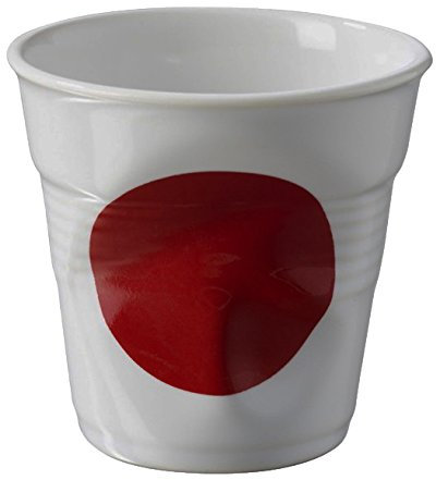 Revol RV644317 Tasse Espresso froissé Drapeau Japon 6,5cm, Porcelaine, Multicolore, 6.5 x 6.5 x 6 cm